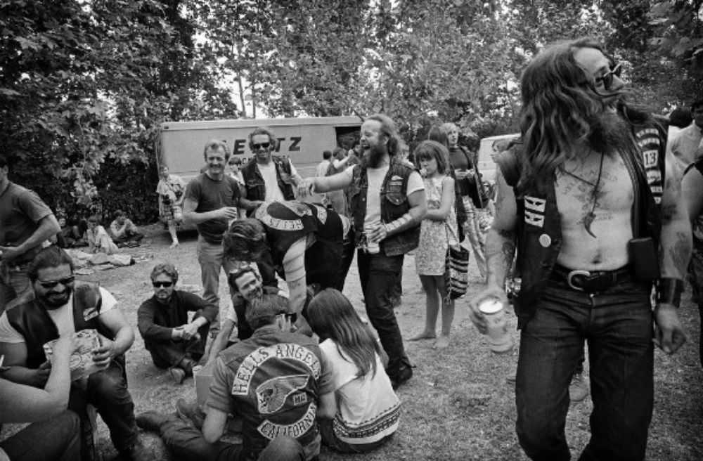 Hells Angels Thanks for Diggers New Years Day Wail free concert in the Panhandle, January 1, 1967.