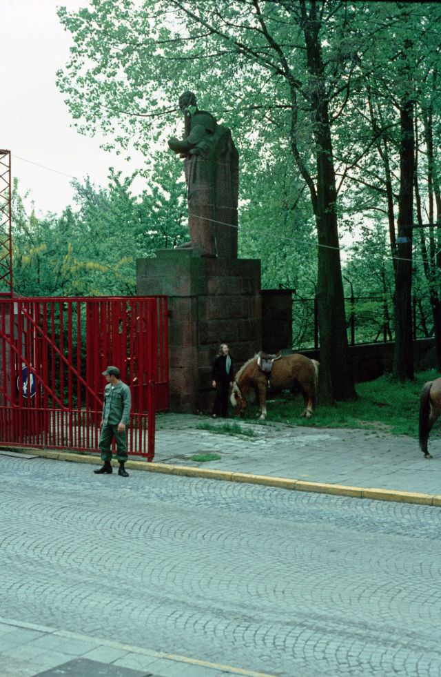 Kornwestheim. Front gate Ludendorff Kaserne, Germany, 1972
