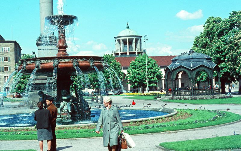 Stuttgart. People at park, Germany, 1972