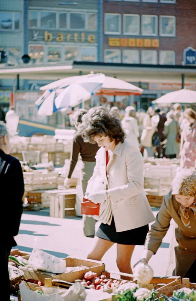 Ulm. Marketplace, Germany, 1972