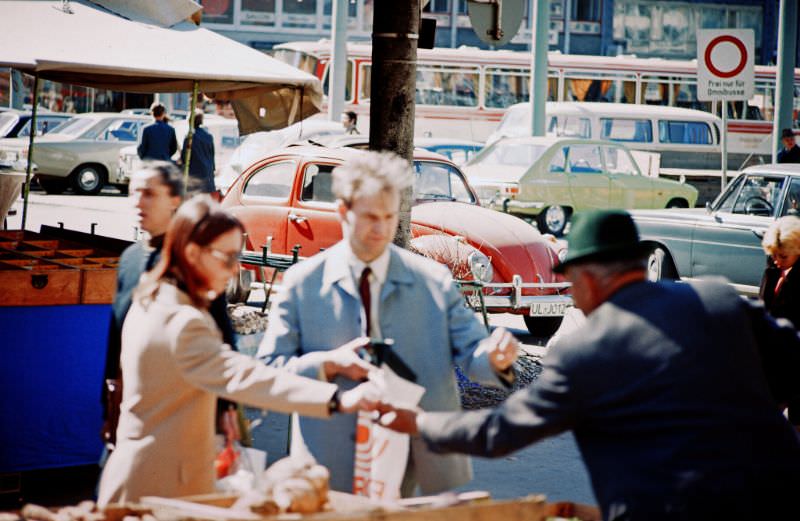 Ulm. Marketplace, Germany, 1972