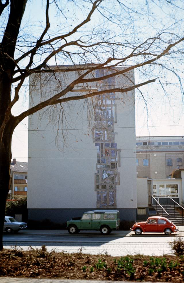 Ulm. Red Beetle, Germany, 1972