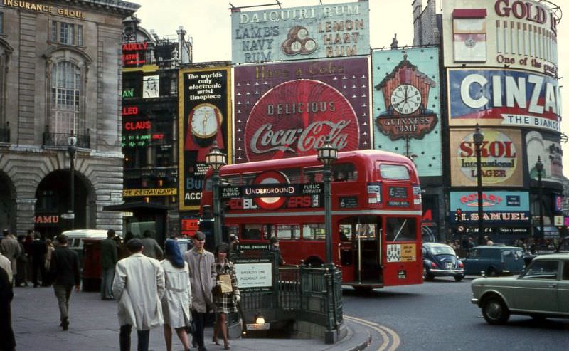Piccadilly Circus, London, April 1970