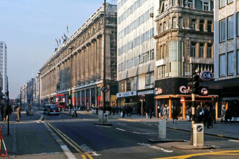 Oxford Street, London, February 1976