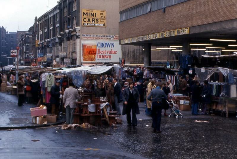 Petticoat Lane Market, London, February 1976