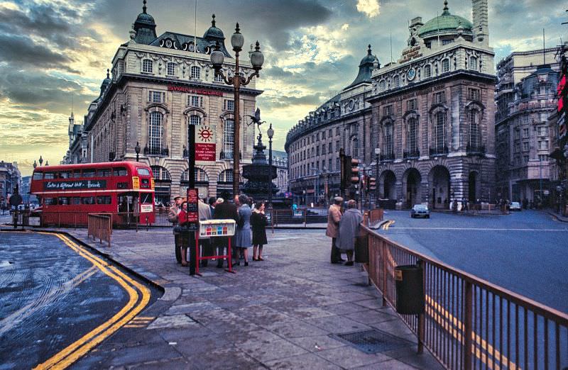 Piccadilly Circus, London, February 1976