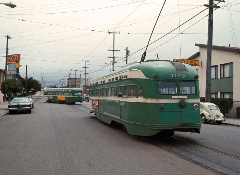 Wawona Street at the end of the L-Line looking east, 1971