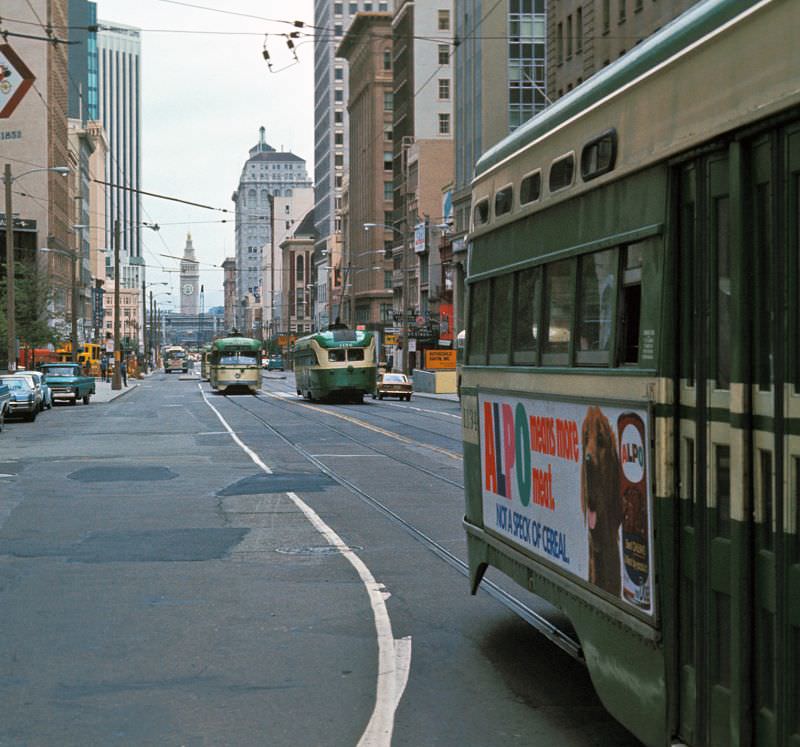 Market Street at 3rd Street/Geary Street looking southwest, 1971