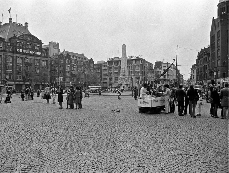 Ice cream seller, Amsterdam, 1970s