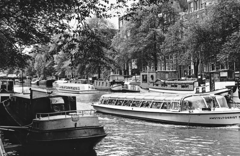 Amsterdam canal tour, 1970s