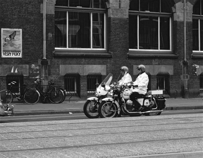 Amsterdam motorbike police, 1970s