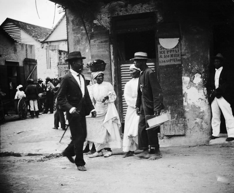 Bridgetown street scenes, 1890s