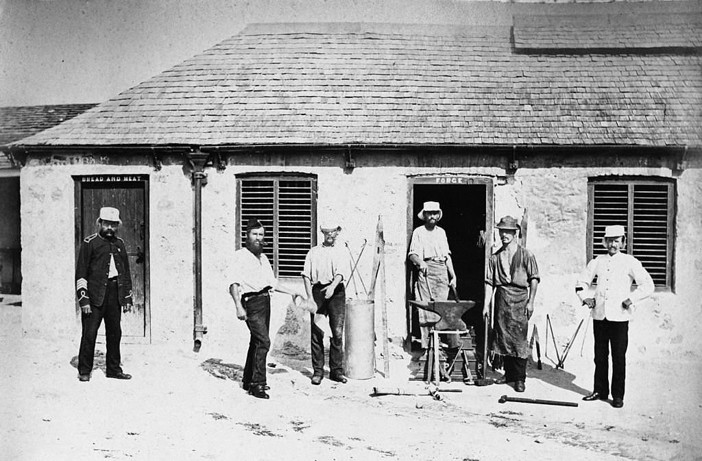 Supply depot, British military barracks, 1870s