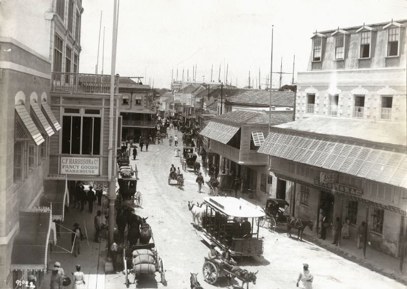 Bridgetown street scenes, 1890s