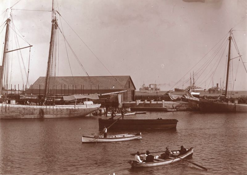 Landing steps, Bridgetown, 1880s