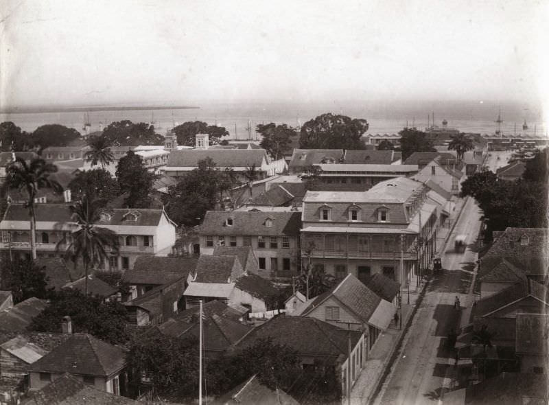 St Vincent Street and post office, Bridgetown,