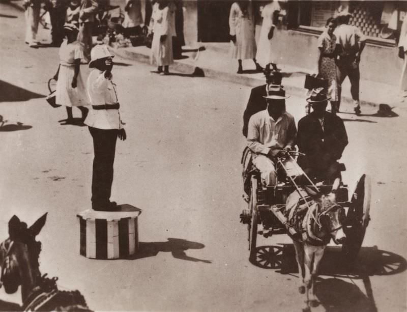 Traffic policeman, Bridgetown