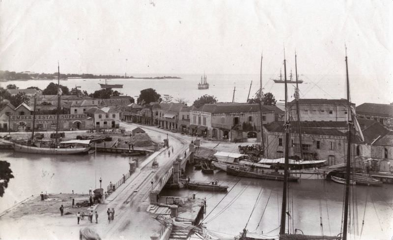 Bridgetown Harbor, 1890s