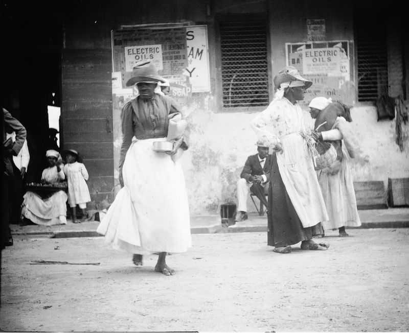 Bridgetown street scenes, 1890s