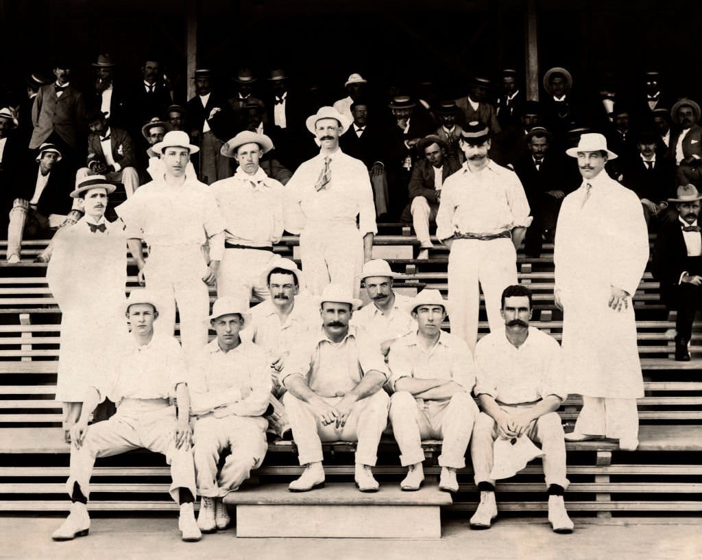 Lord Hawke's all-amateur cricket team, one of two teams to tour the West Indies, both of which were beaten twice by Trinidad, in 1897.