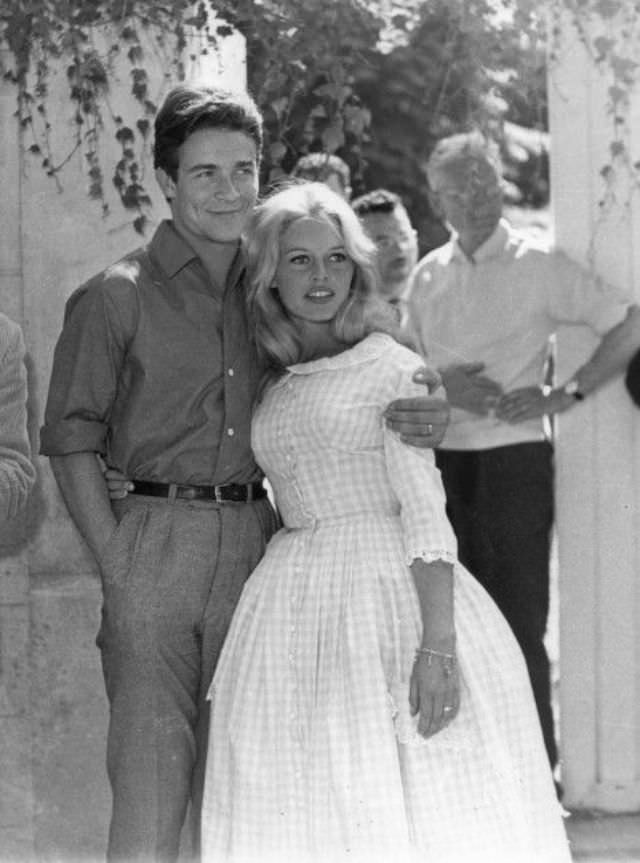 Brigitte Bardot and Jacques Charrier on their Wedding Day in 1959