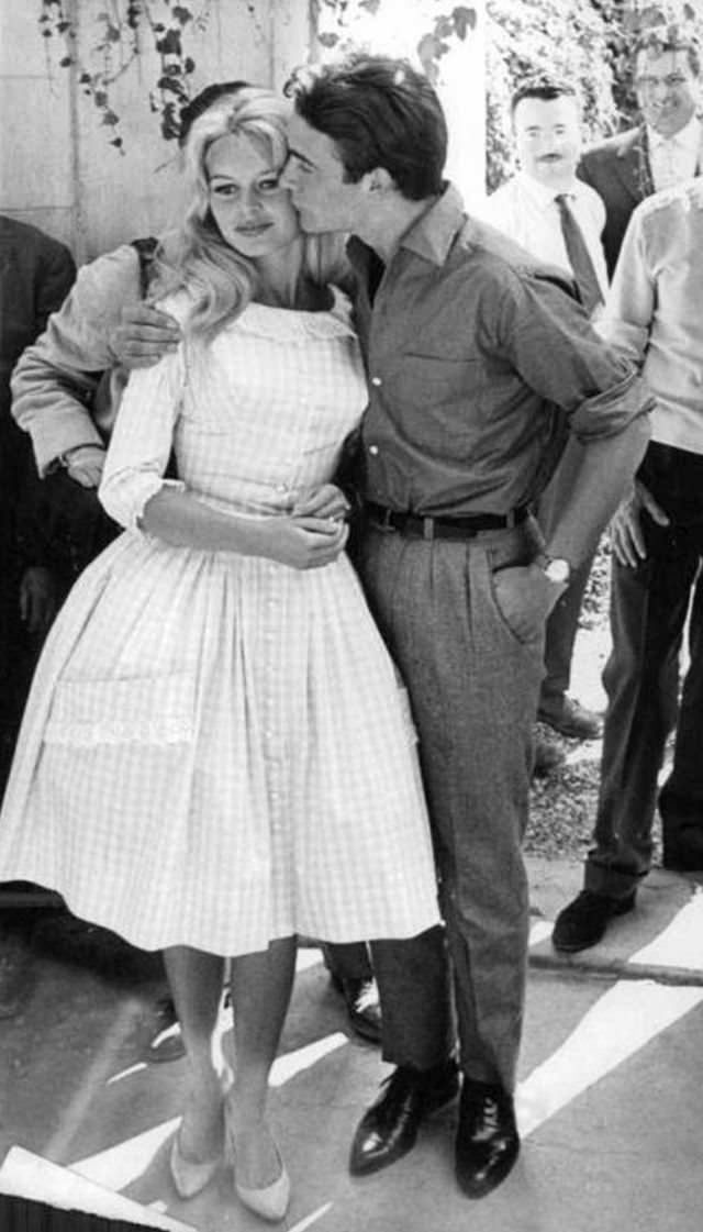 Brigitte Bardot and Jacques Charrier on their Wedding Day in 1959