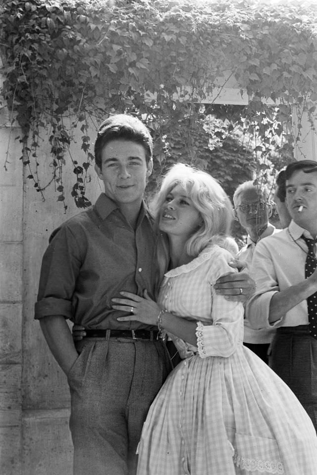 Brigitte Bardot and Jacques Charrier on their Wedding Day in 1959