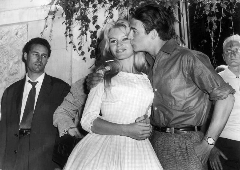 Brigitte Bardot and Jacques Charrier on their Wedding Day in 1959