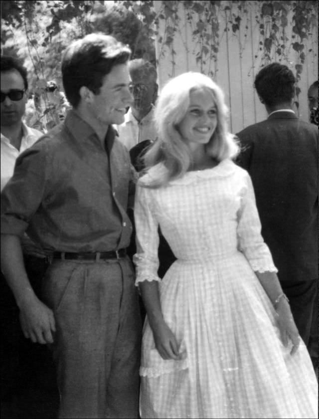 Brigitte Bardot and Jacques Charrier on their Wedding Day in 1959