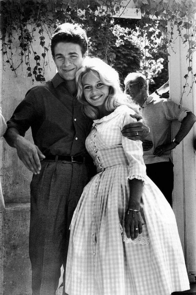 Brigitte Bardot and Jacques Charrier on their Wedding Day in 1959