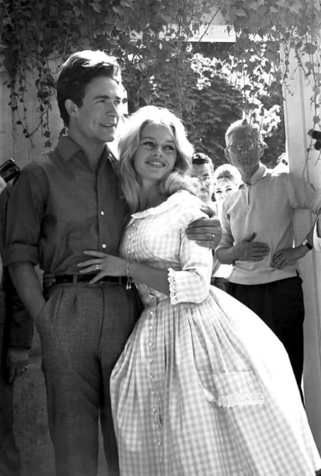 Brigitte Bardot and Jacques Charrier on their Wedding Day in 1959