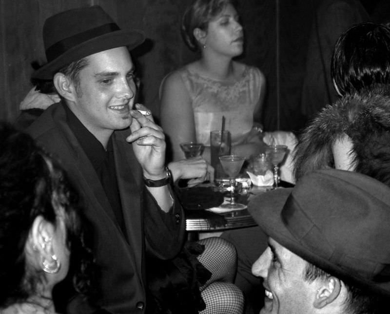 Bar patrons at the Club Deluxe, 1511 Haight Street, San Francisco, 1991