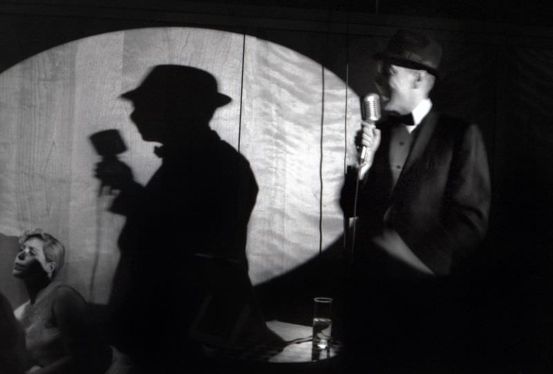 Mr Lucky, aka Pierre Merkl, at the Club Deluxe, 1511 Haight Street, San Francisco, 1992
