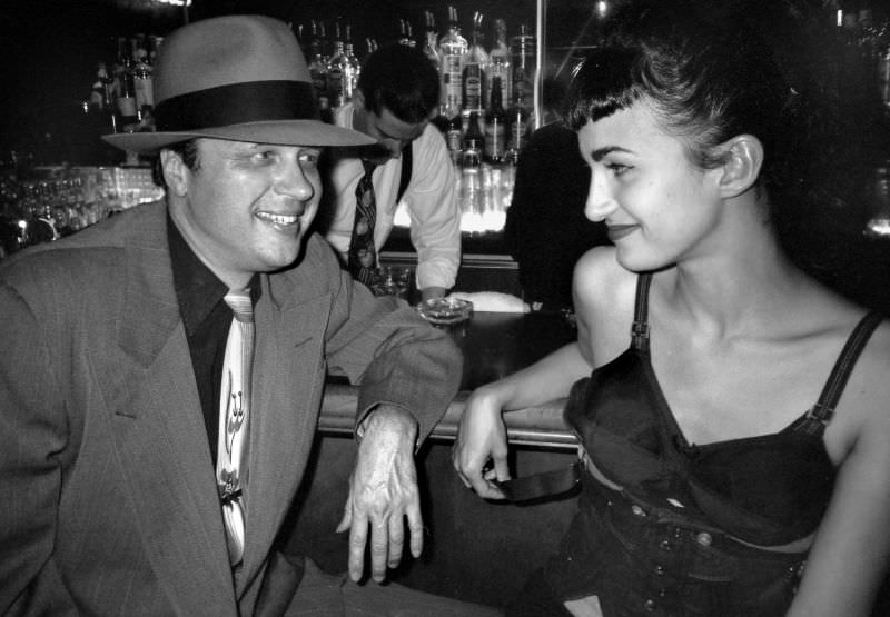 Bar patrons at the Club Deluxe, 1511 Haight Street, San Francisco, 1991