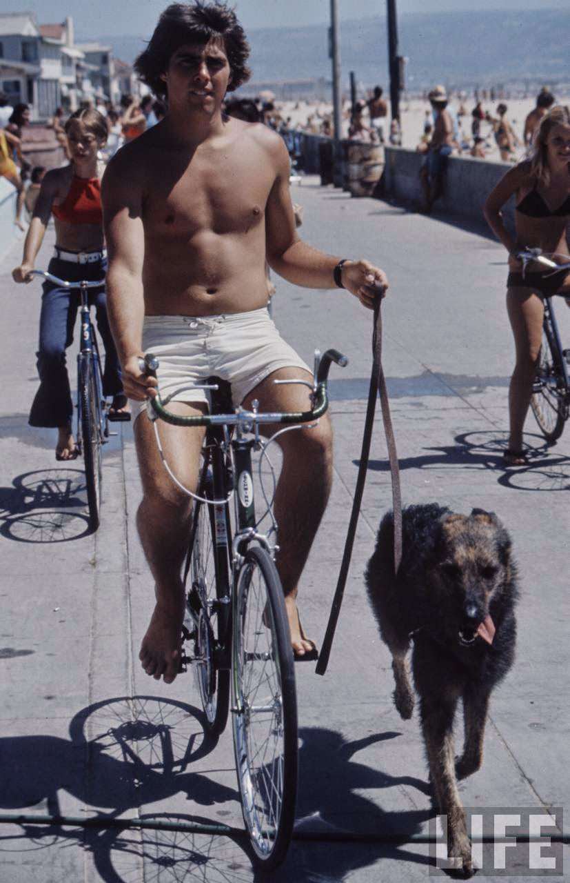 People Cycling on the Streets of San Francisco in the Summer of 1970s