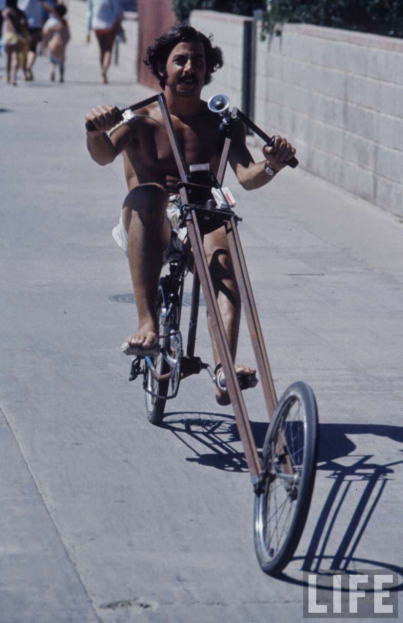People Cycling on the Streets of San Francisco in the Summer of 1970s