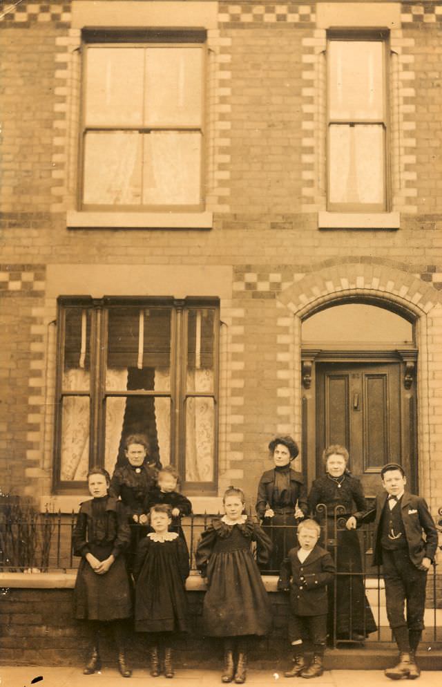 Large group outside the house