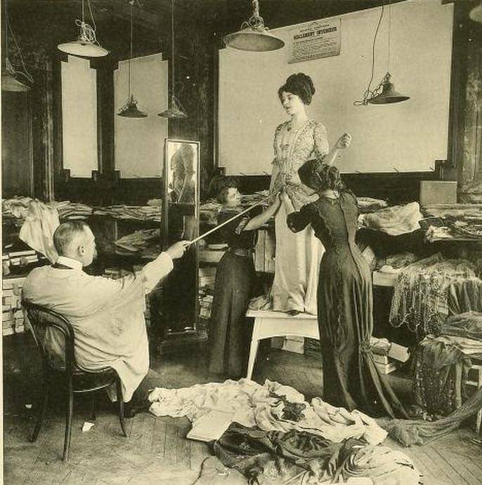 Edwardian Paris Fashion Houses: Stunning Photos of Beautiful Ladies in Tailor Stores in the 1910s