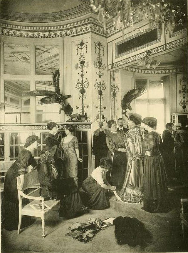 Edwardian Paris Fashion Houses: Stunning Photos of Beautiful Ladies in Tailor Stores in the 1910s