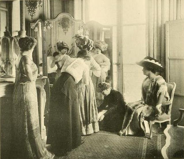 Edwardian Paris Fashion Houses: Stunning Photos of Beautiful Ladies in Tailor Stores in the 1910s