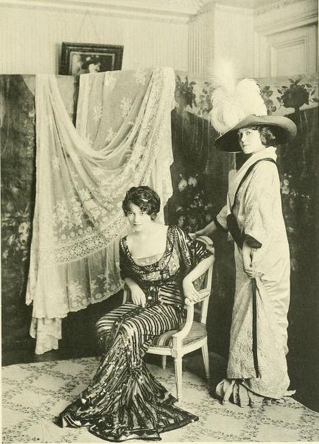 Edwardian Paris Fashion Houses: Stunning Photos of Beautiful Ladies in Tailor Stores in the 1910s