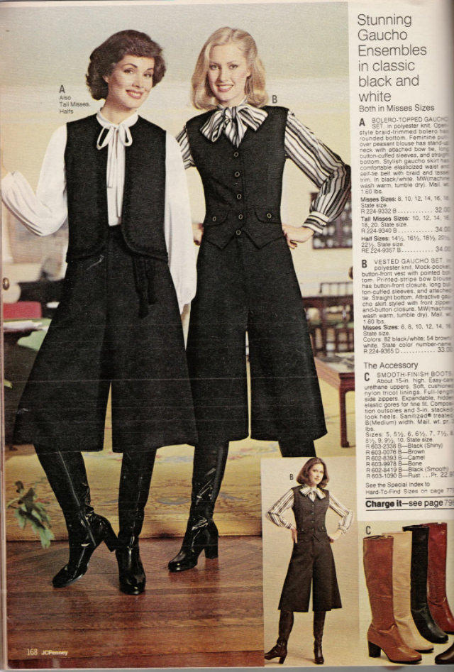 Gaucho Pants of the 1970s: The 18th Century Style that Gained Popularity in the early 1970s and Faded