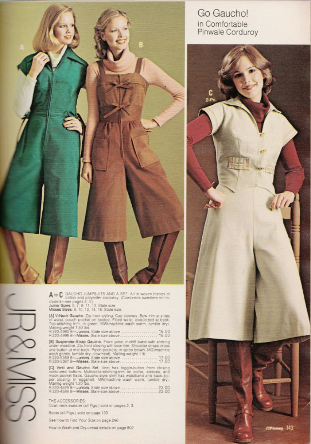 Gaucho Pants of the 1970s: The 18th Century Style that Gained Popularity in the early 1970s and Faded