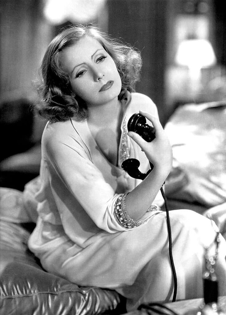 Greta Garbo on the set of 'Grand Hotel', 1932.