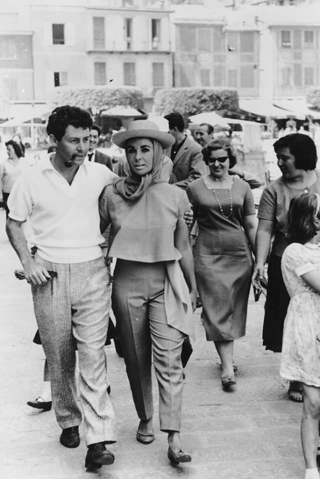 Elizabeth Taylor spent her fourth honeymoon in Genoa, Italy with husband Eddie Fisher in 1959.