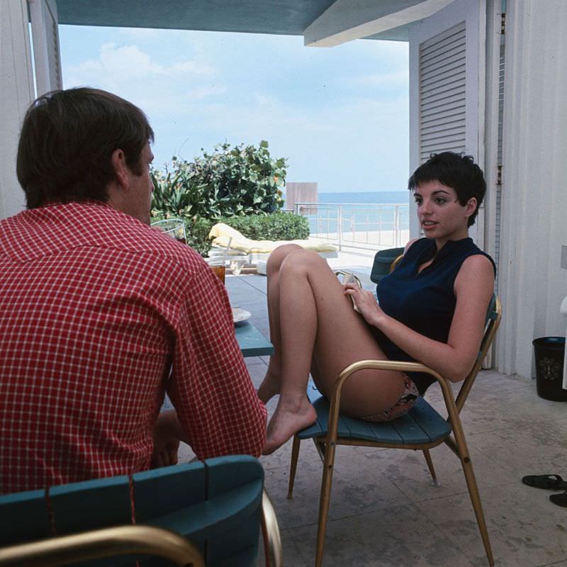 Liza Minnelli and husband Peter Allen on their honeymoon in Florida in 1967