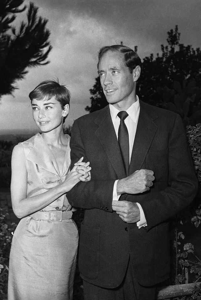 Audrey Hepburn and Mel Ferrer rented a villa outside of Rome for their honeymoon in 1954