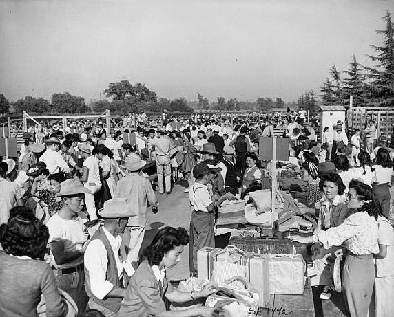 Transfer of the evacuees from the Assembly Centers to War Relocation Centers was conducted by the Army.