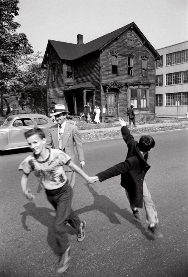 Facing eviction, 1953.