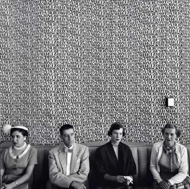 Waiting room in the Northland Center Shopping Center, Detroit, 1954.